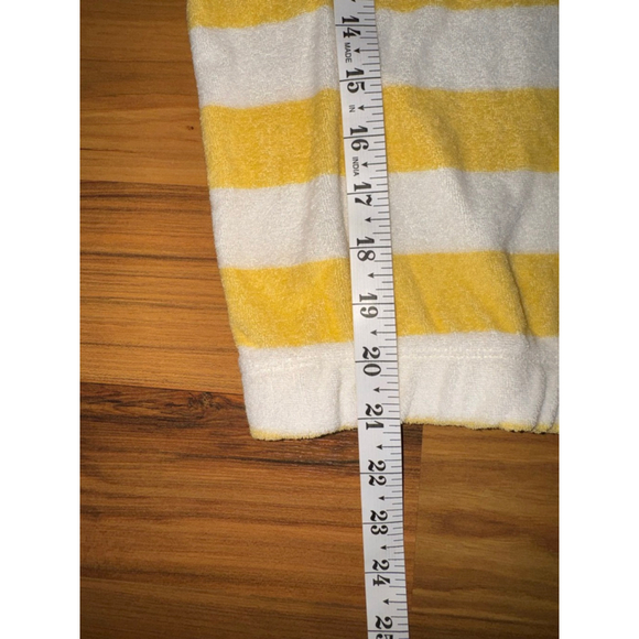 PJ Salvage Paradise Terry Cloth Lounge Set Yellow Stripe Coastal Resort Large - Picture 8 of 15